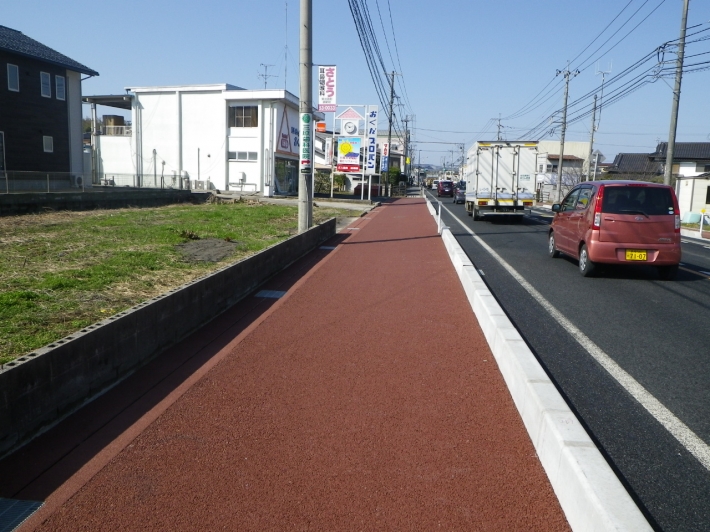 国道9号五反田歩道工事の写真